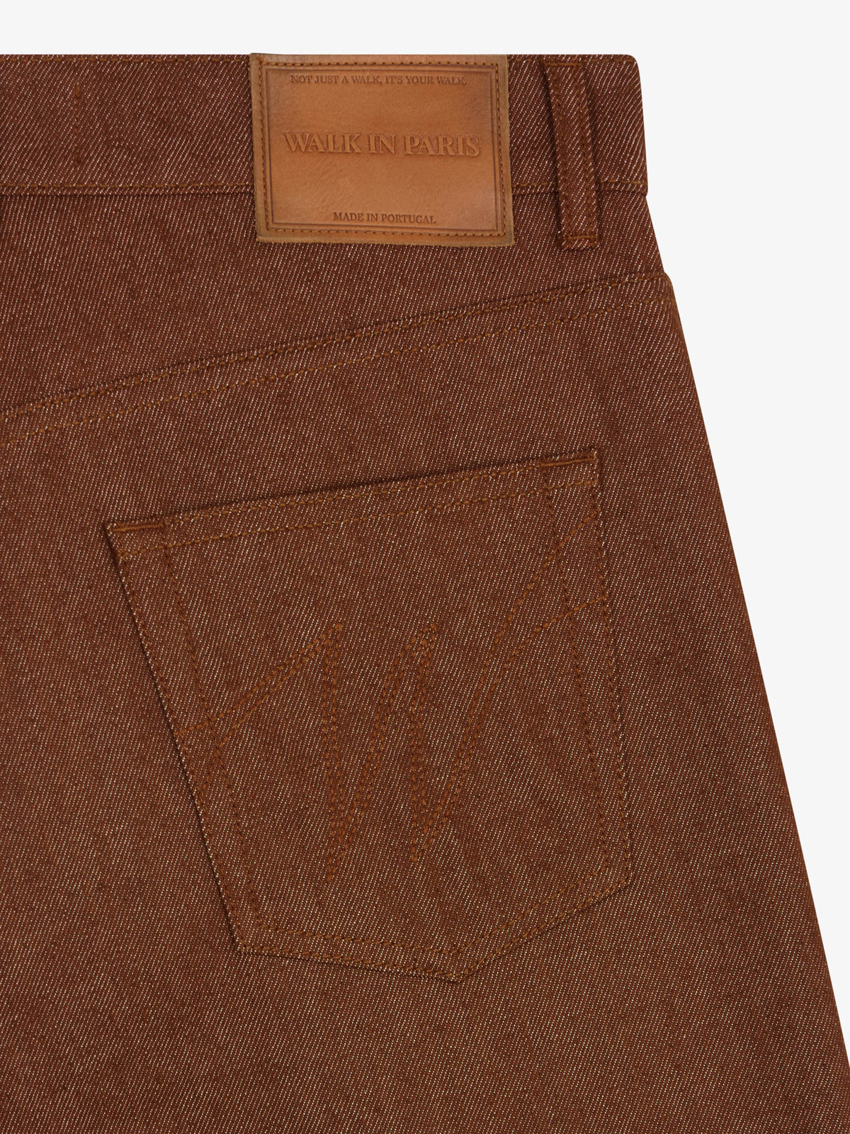 Le pantalon baggy en denim marron