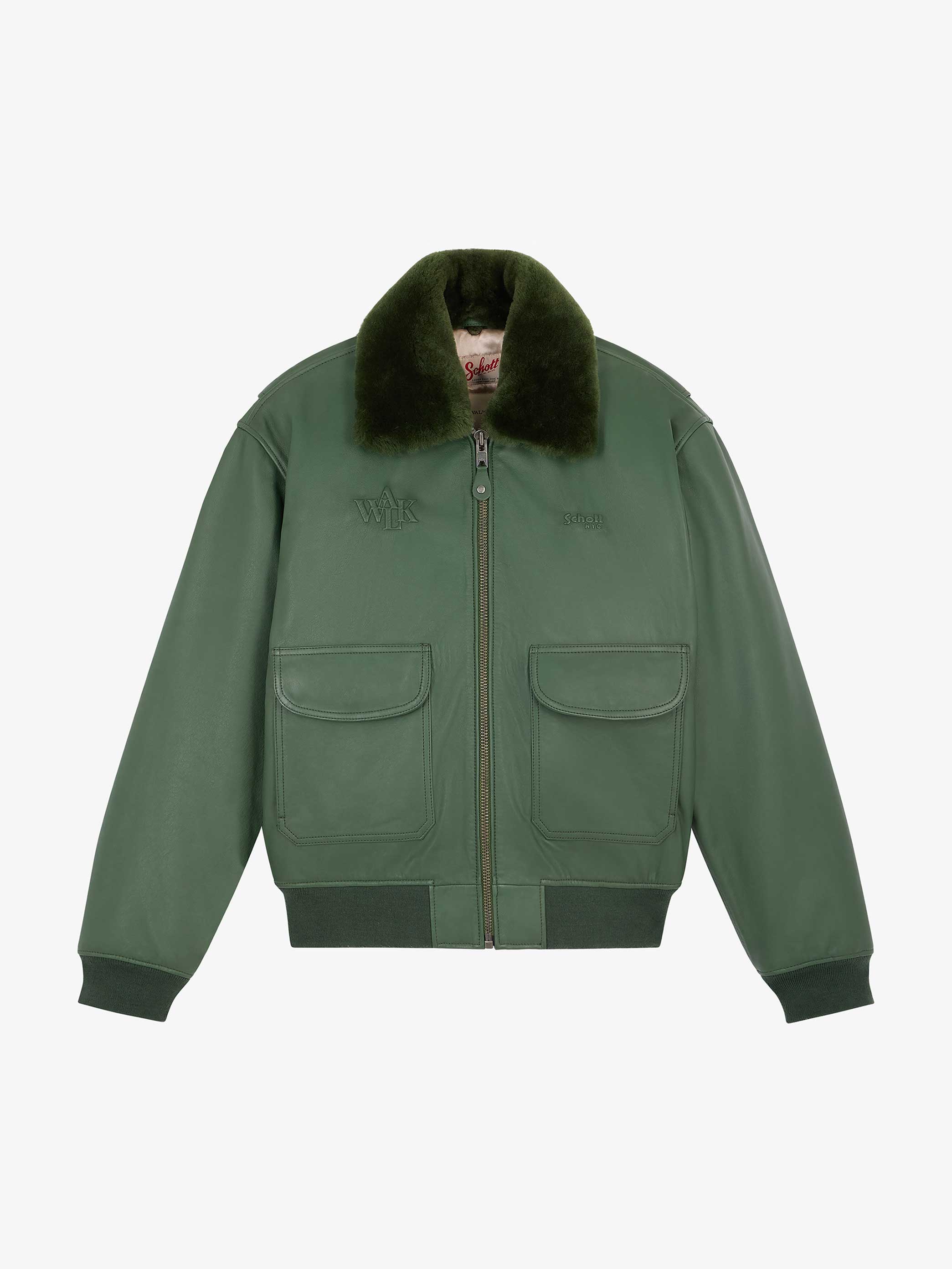 Walk in Paris X Schott NYC ® - The green flight jacket 1
