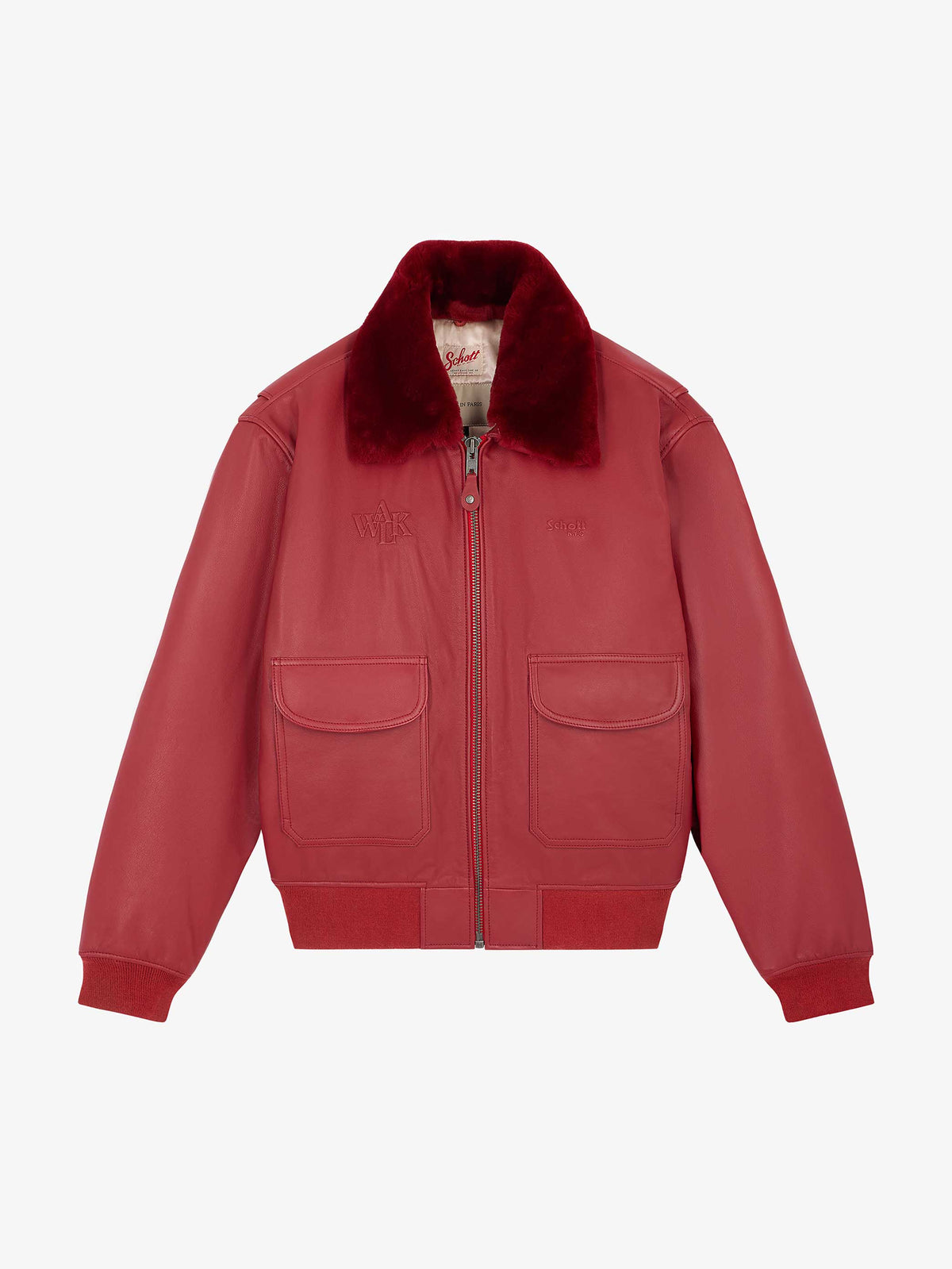 Walk in Paris X Schott NYC ® - The red flight jacket