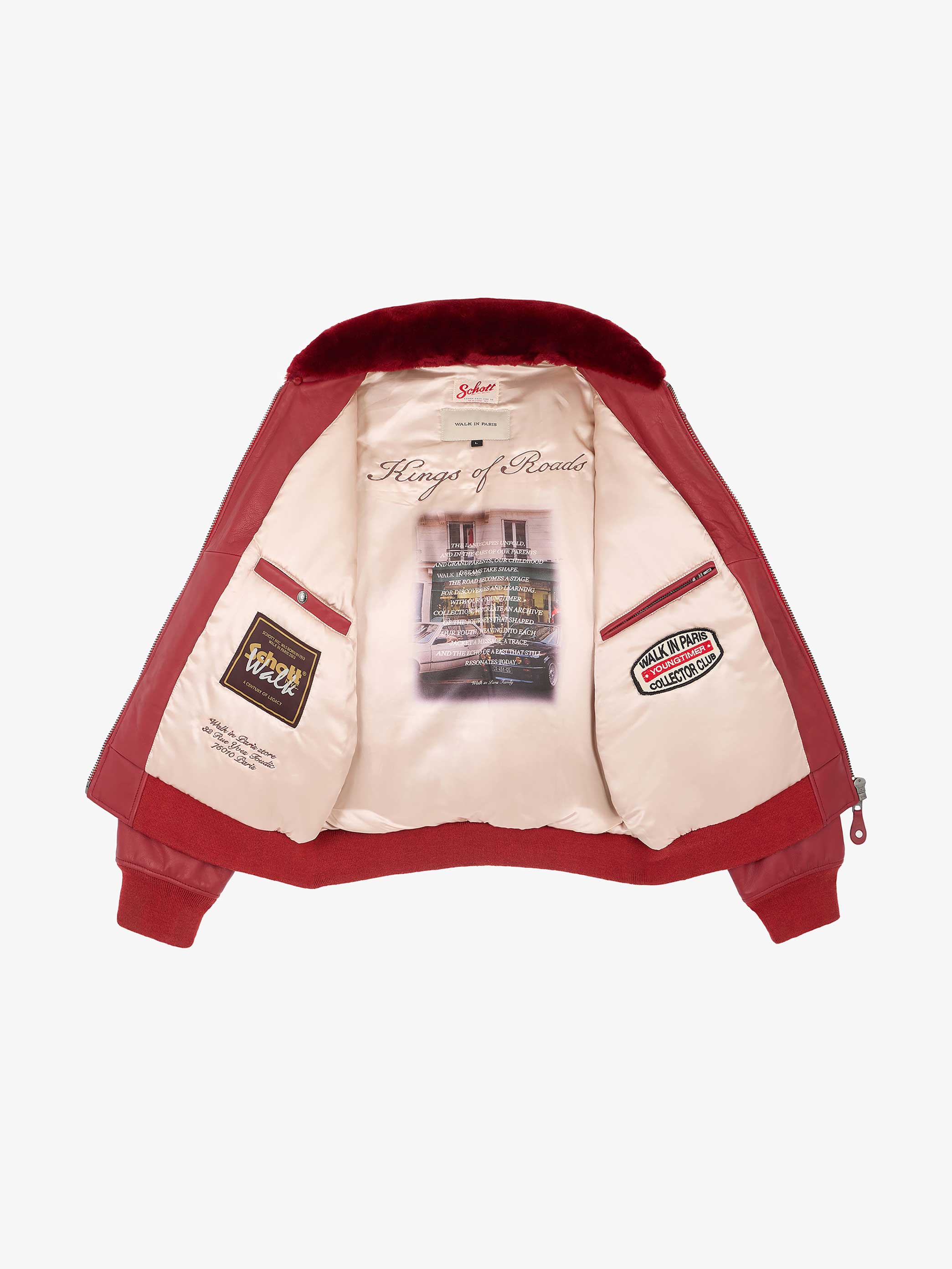 Walk in Paris X Schott NYC ® - The red flight jacket 3