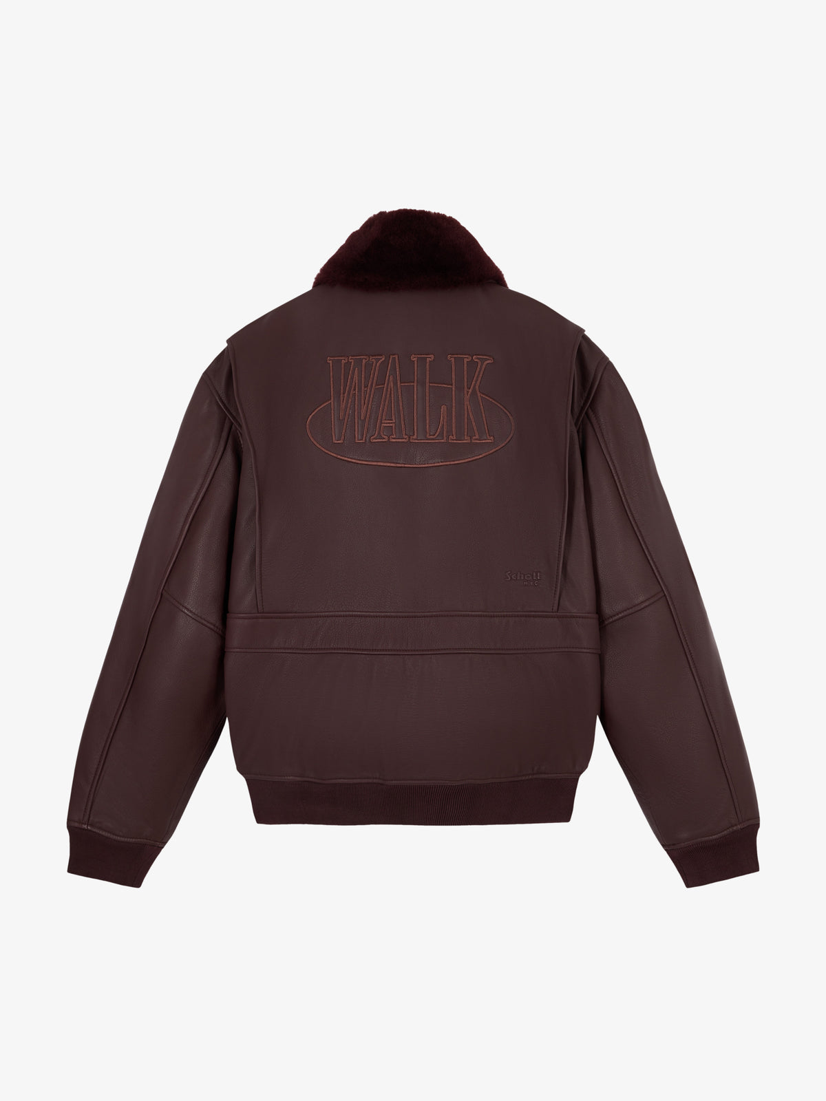 Walk in Paris x Schott NYC ® - La flight jacket bordeaux