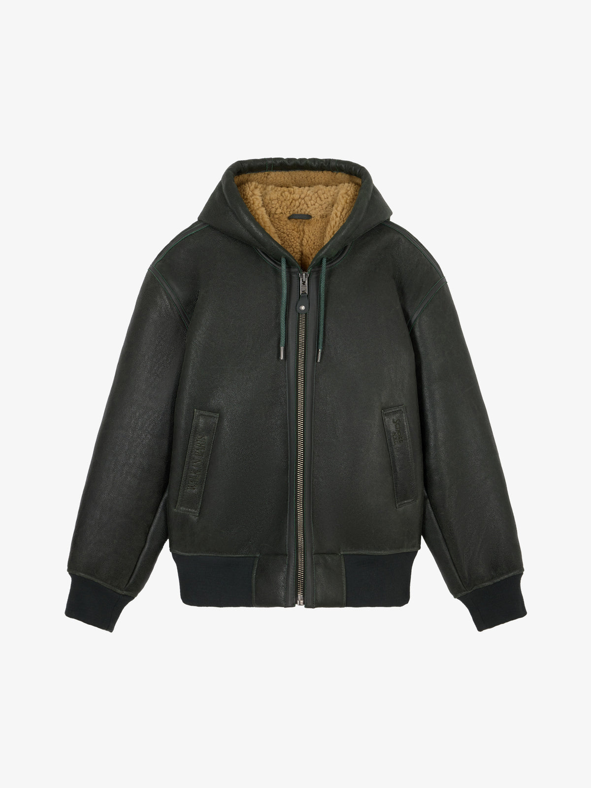 Walk in Paris x Schott NYC ® - Le bombardier à capuche vert forêt