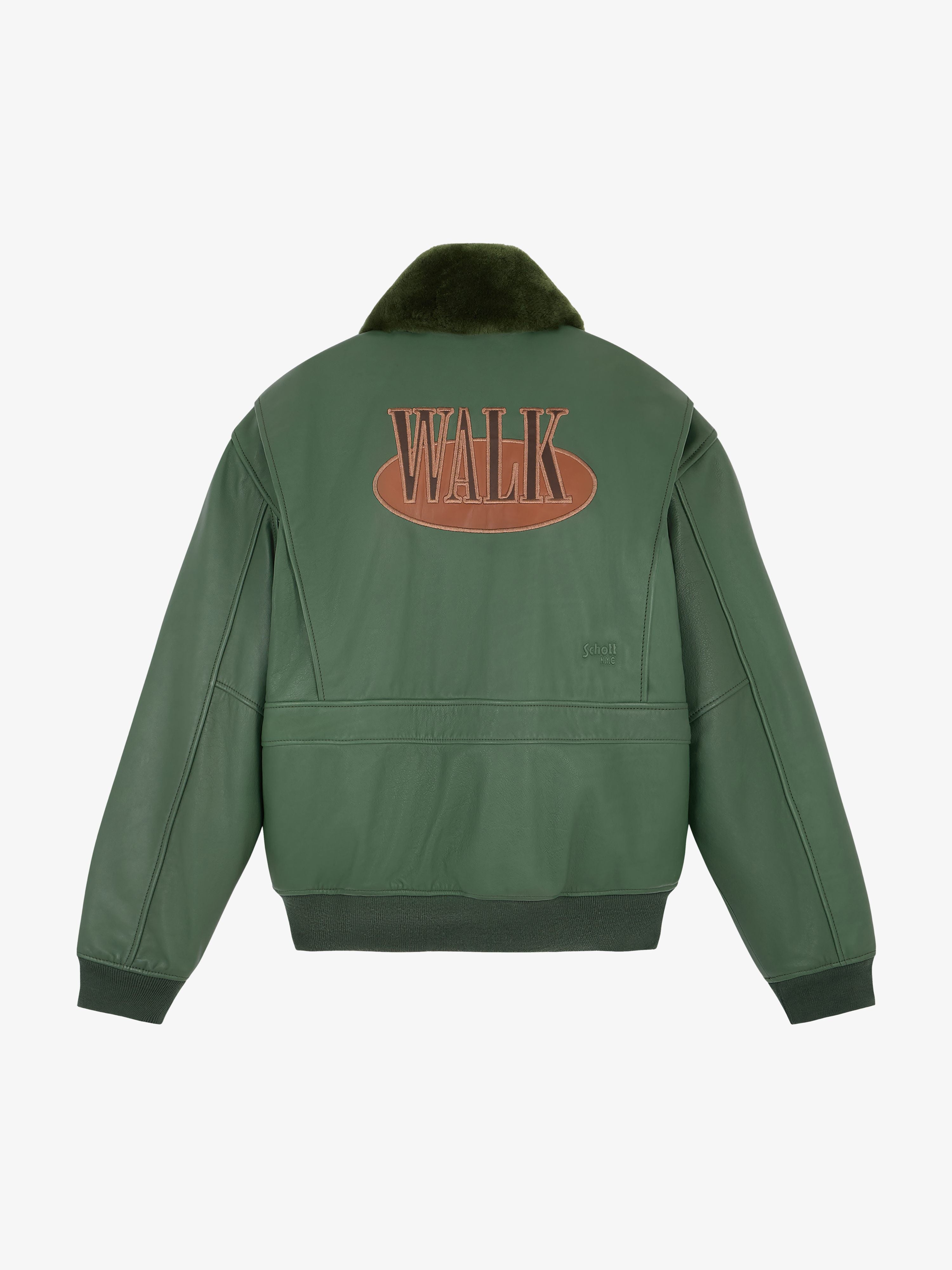 Walk in Paris X Schott NYC ® - The green flight jacket 2