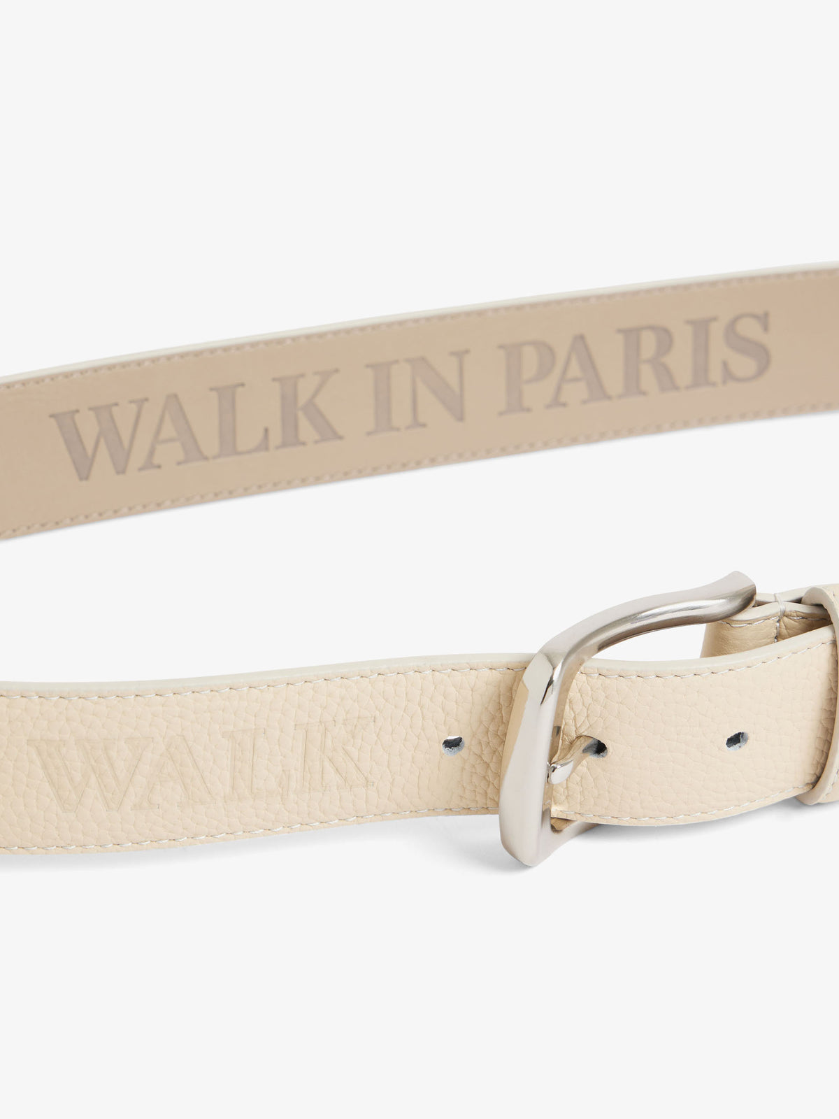 La ceinture en cuir beige