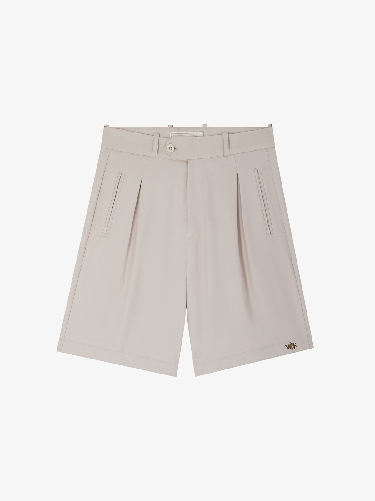 Le short de costume beige
