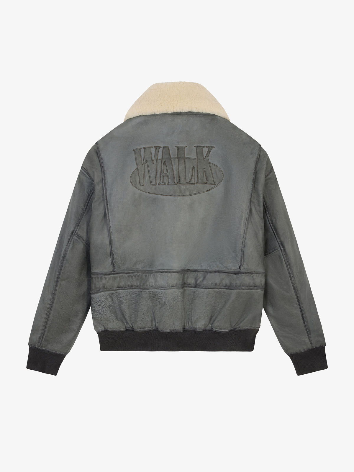 Walk in Paris x Schott NYC ® - La flight jacket grise