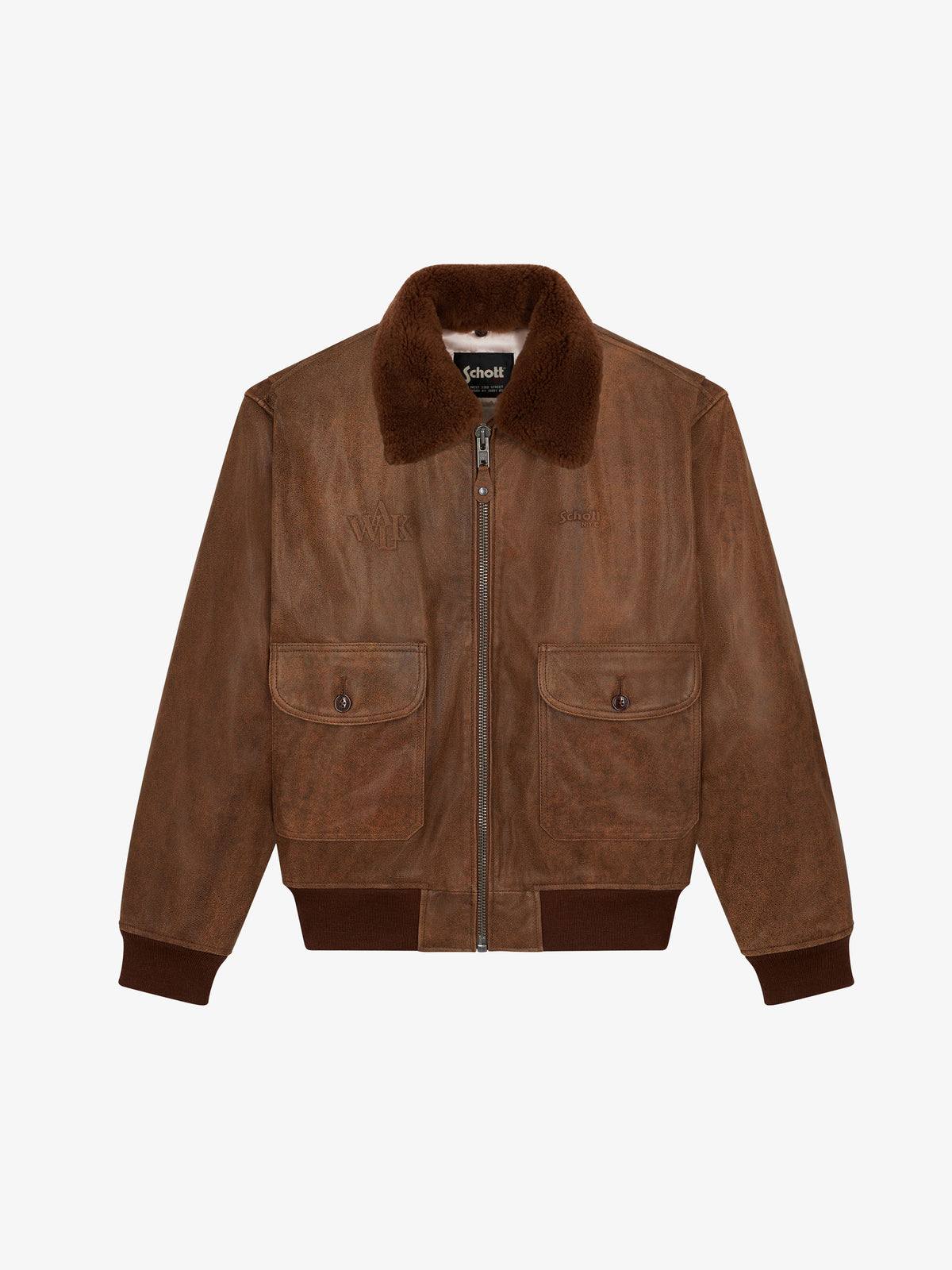 Walk in Paris X Schott NYC ® - Ambre flight jacket