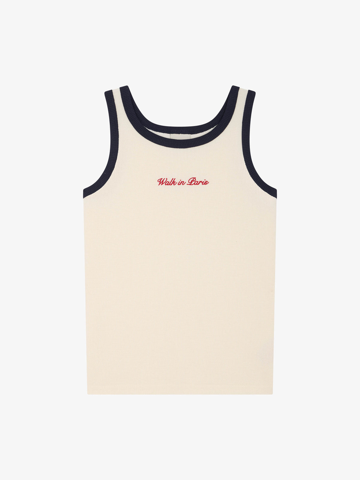 Le débardeur gaufré beige