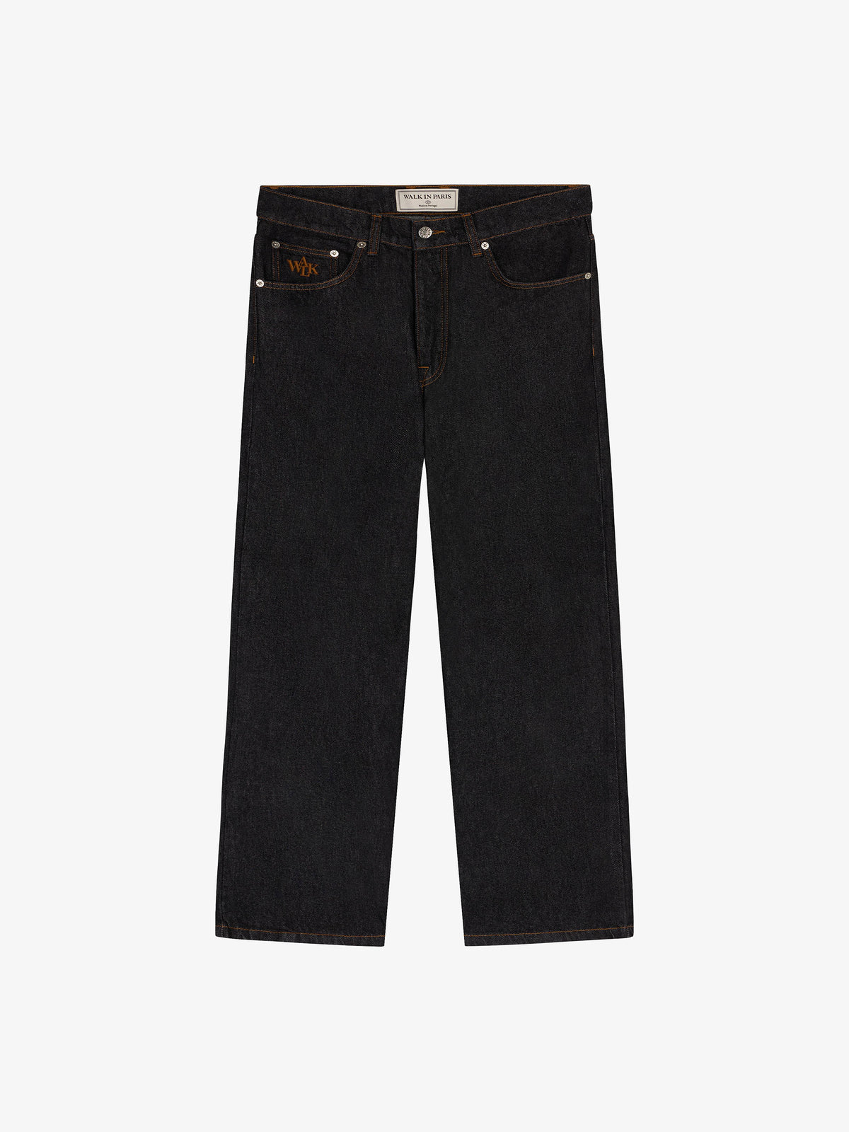 Le pantalon regular en denim brut