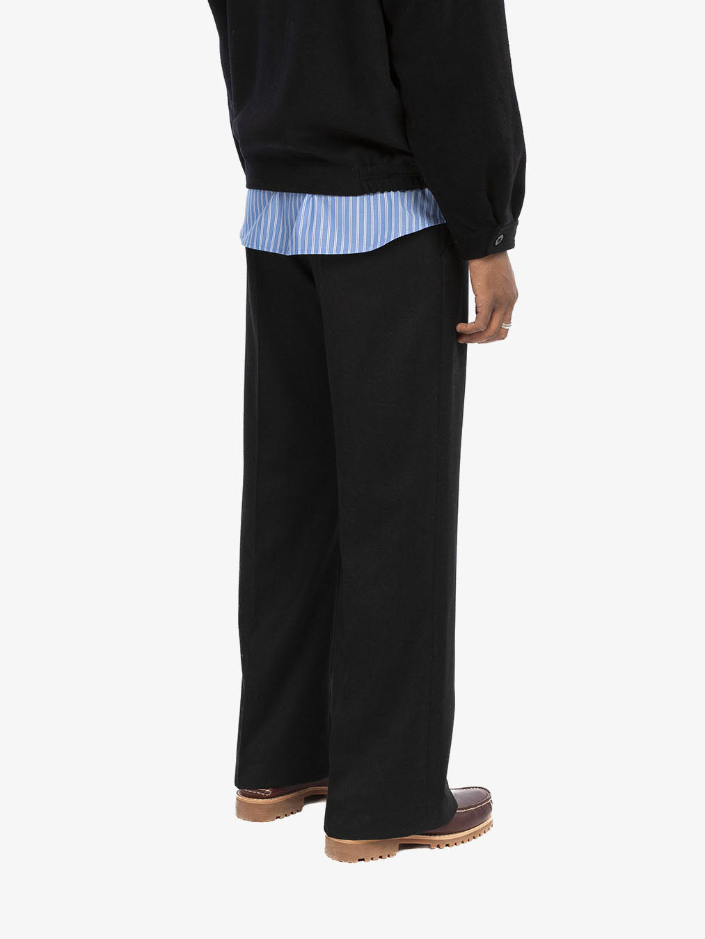 Black flared suit pants