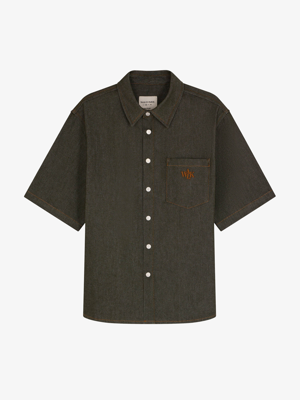 La chemise en denim brut vert