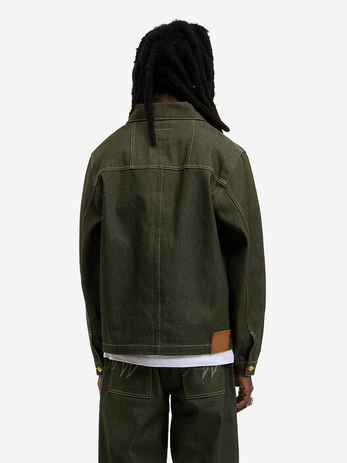 La veste du menuisier en denim vert