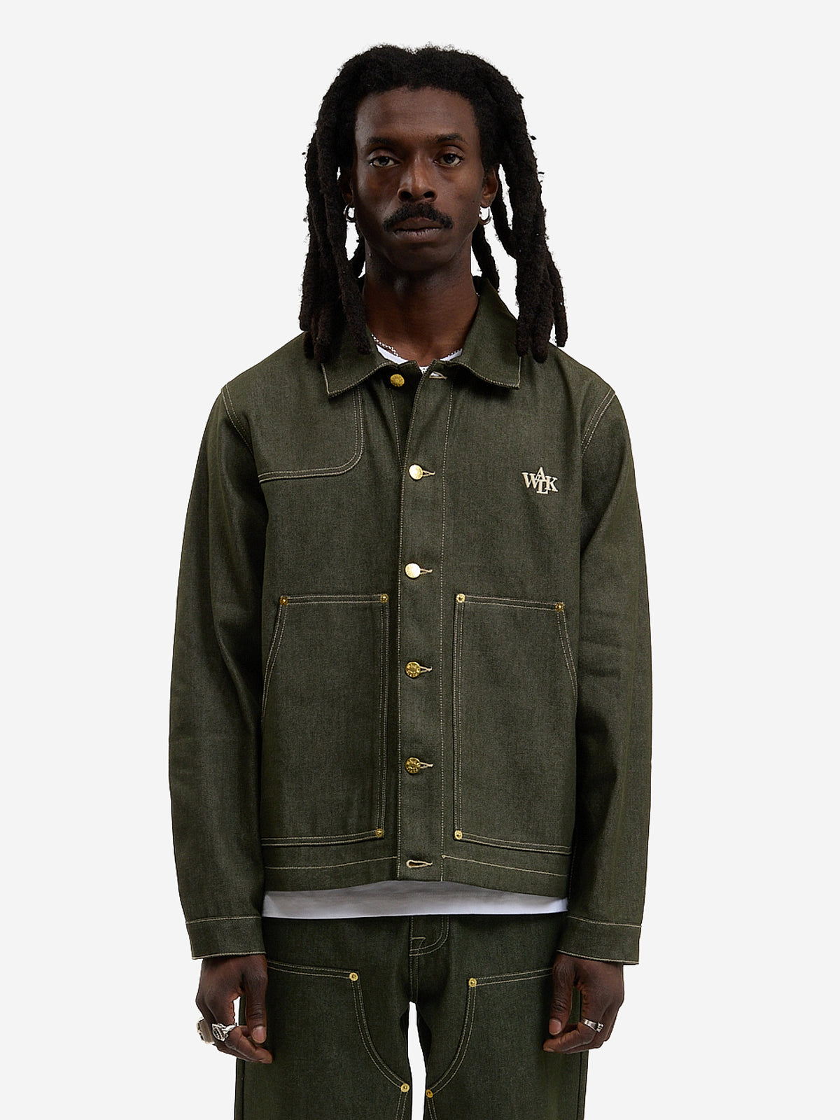 La veste du menuisier en denim vert