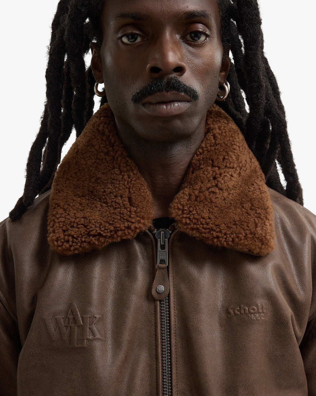 Walk in Paris x Schott NYC ® - La flight jacket ambre