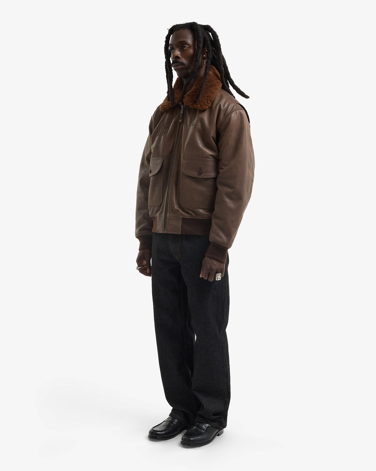 Walk in Paris x Schott NYC ® - La flight jacket ambre