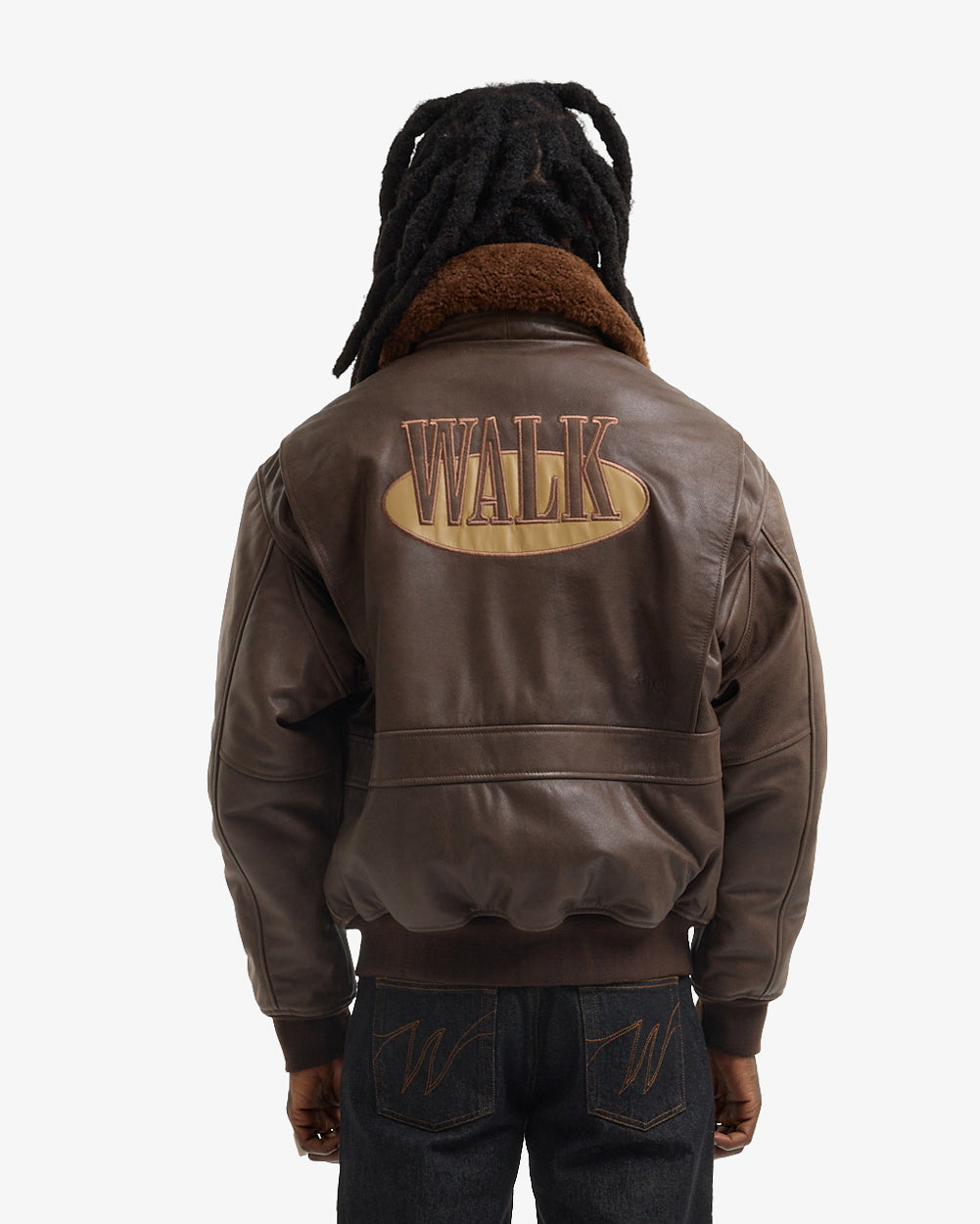 Walk in Paris x Schott NYC ® - La flight jacket ambre
