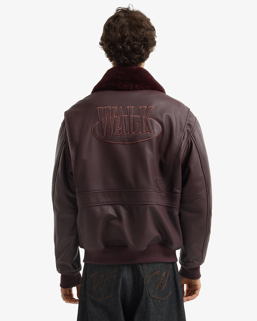 Walk in Paris x Schott NYC ® - La flight jacket bordeaux