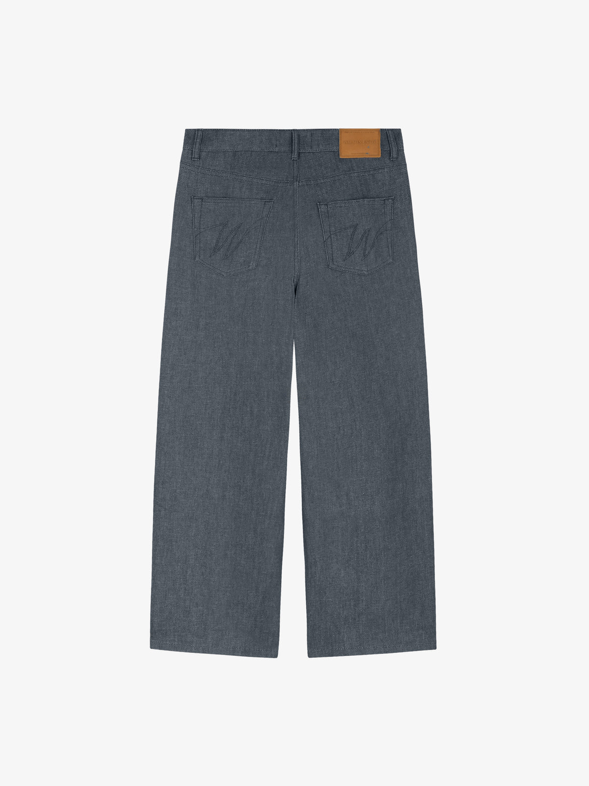 Le pantalon baggy en denim brut gris