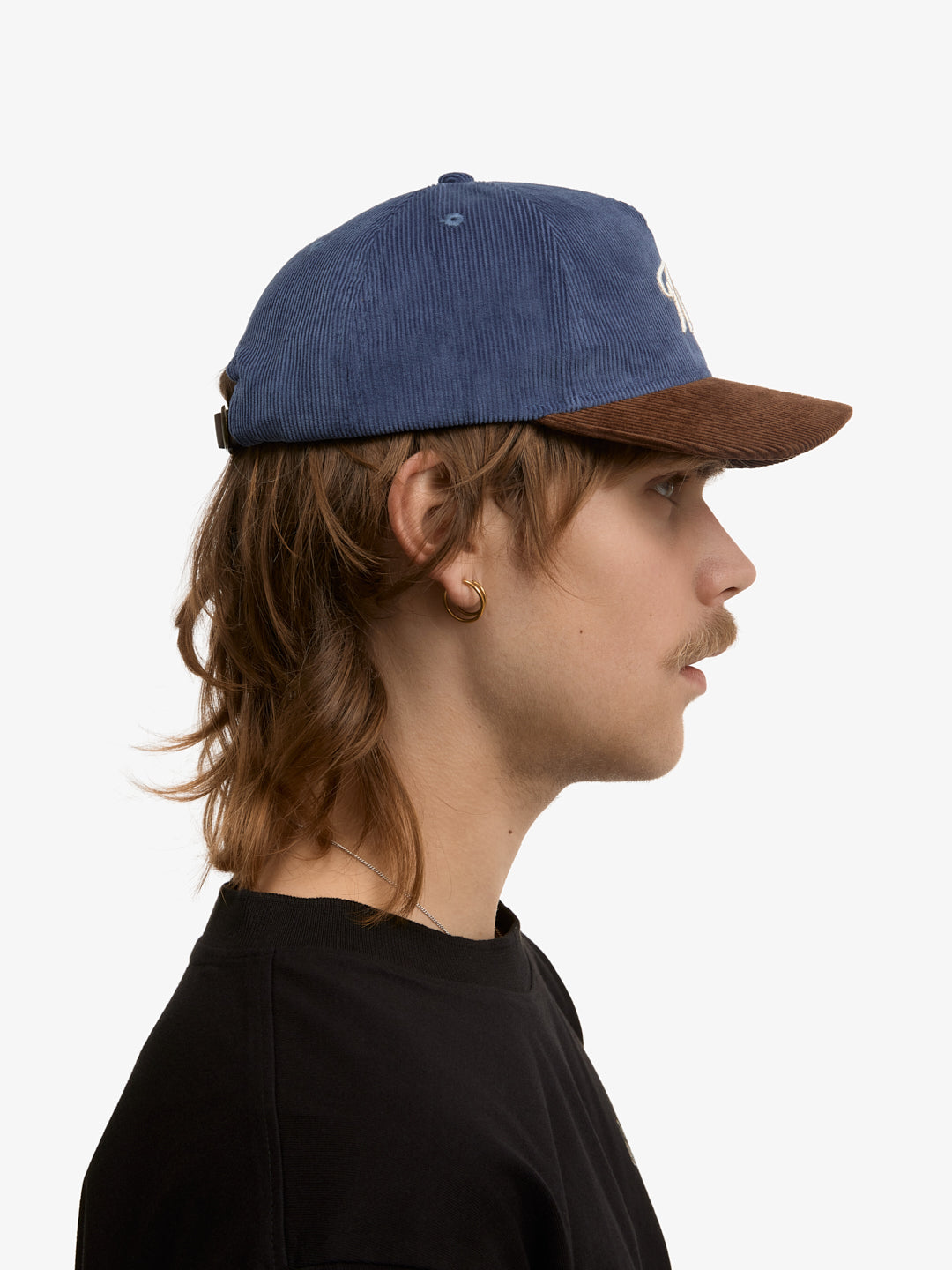 La casquette Baseball en velours côtelé bleue
