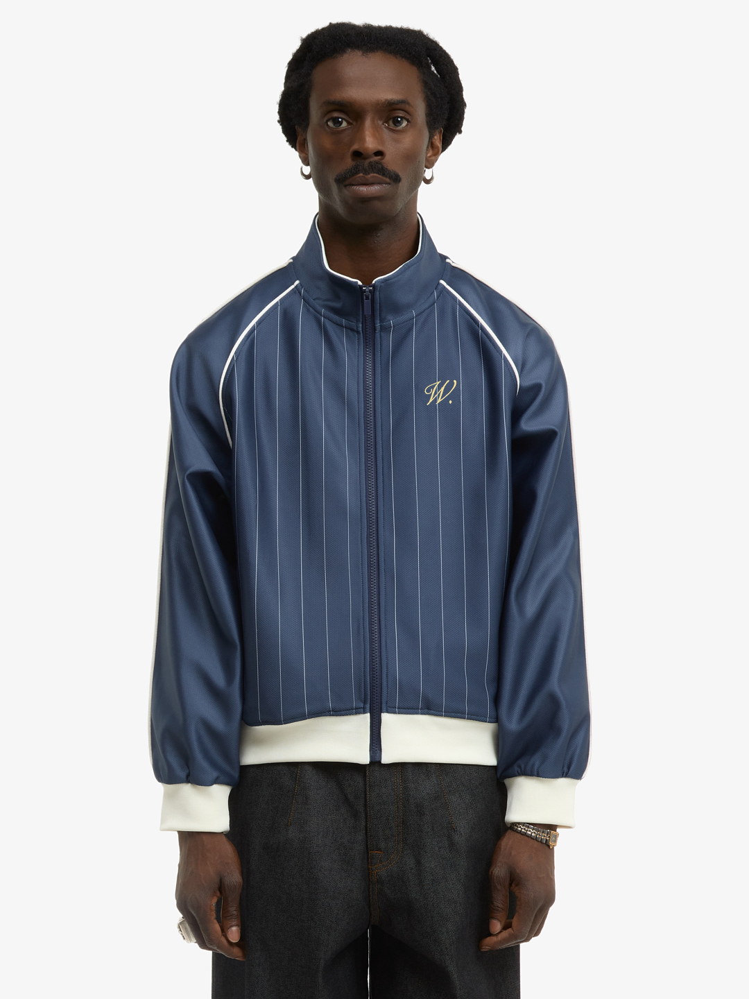 La veste à rayures Detroit bleue