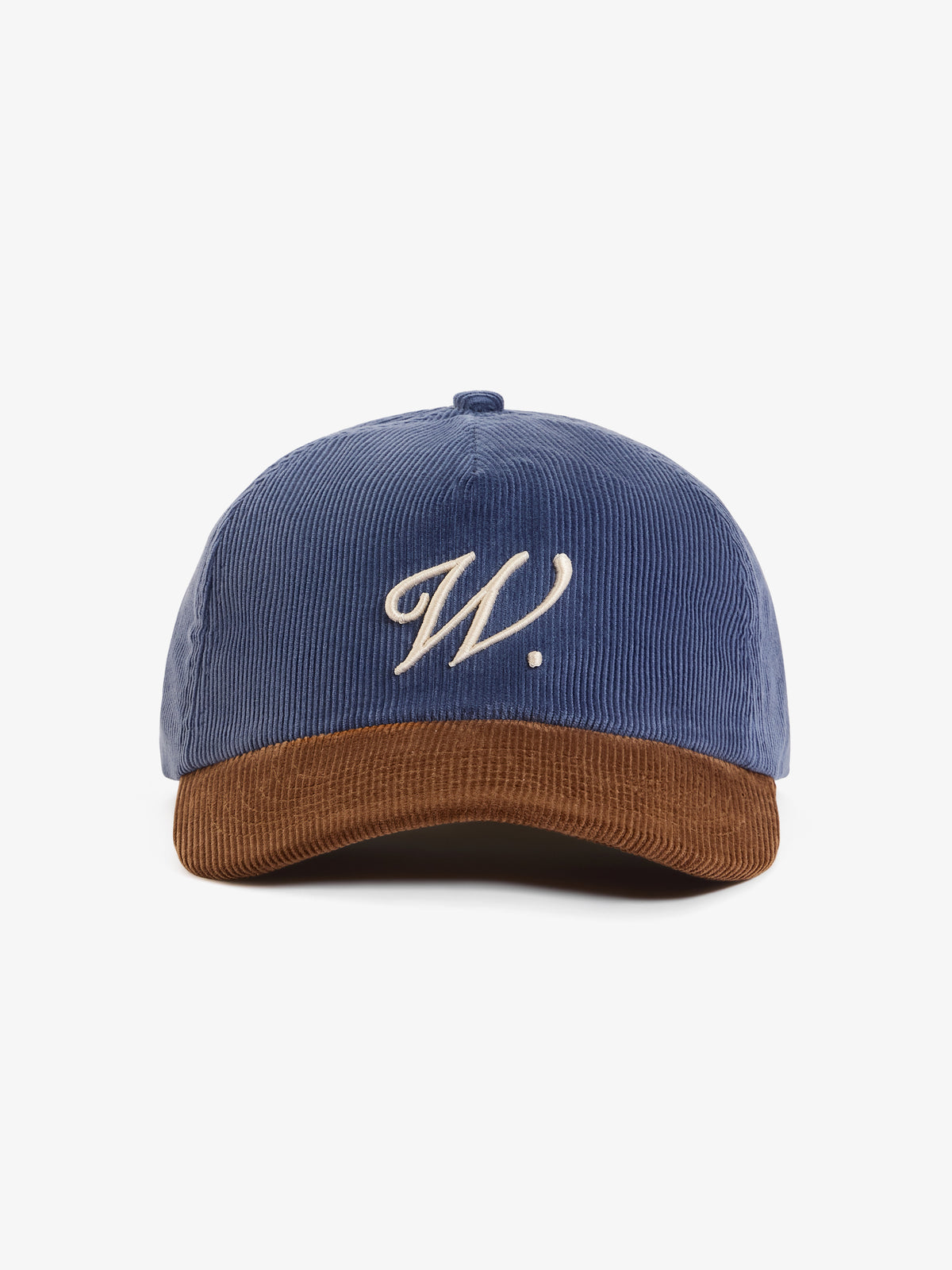 La casquette Baseball en velours côtelé bleue