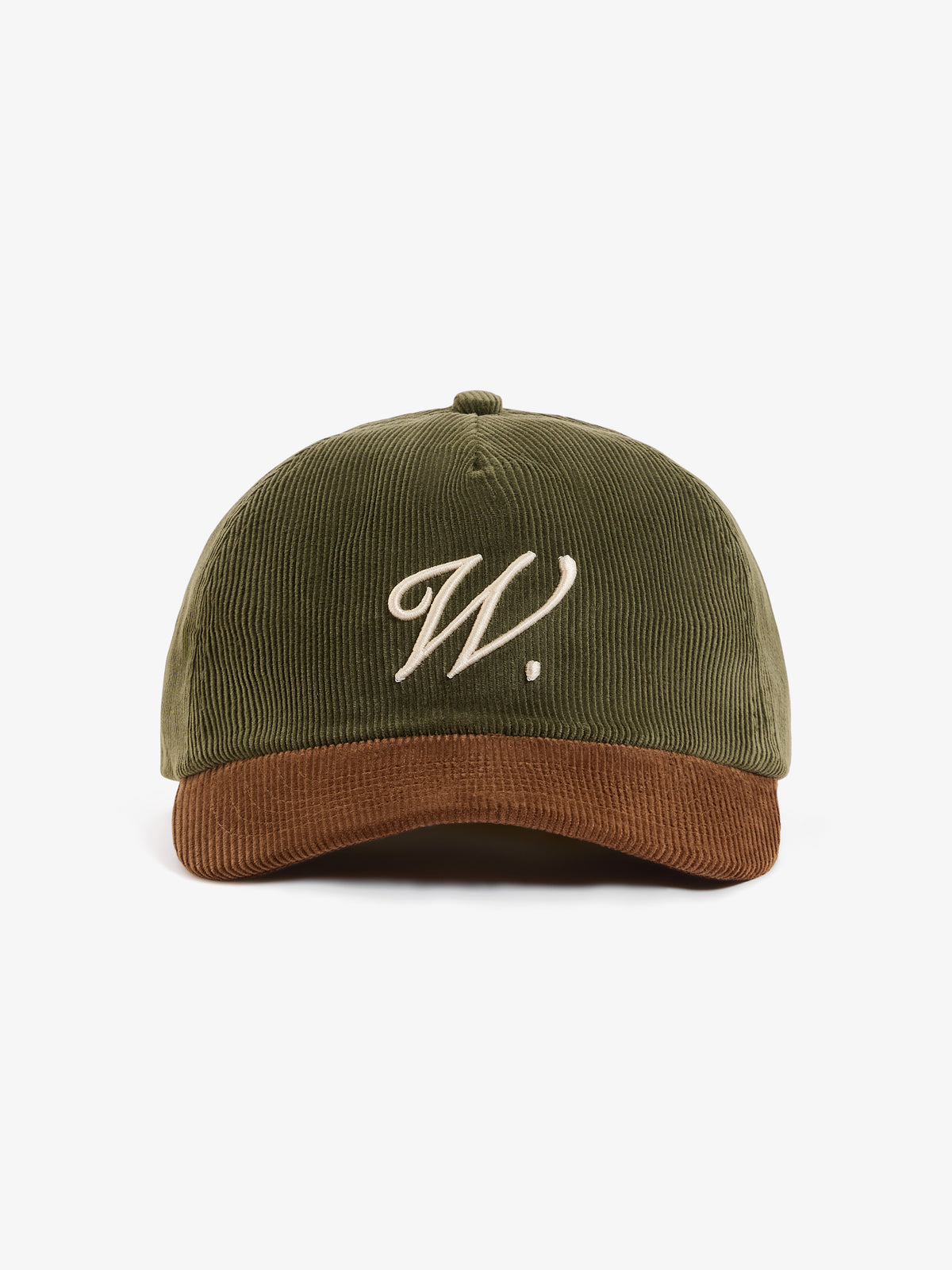 La casquette Baseball en velours côtelé verte