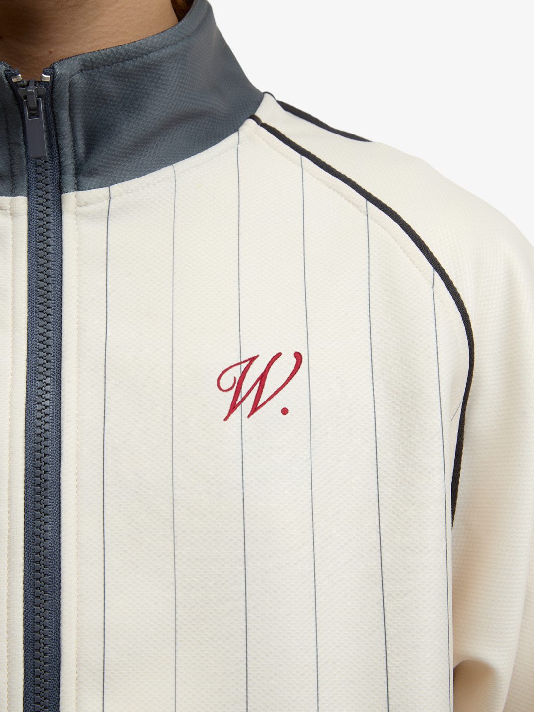 La veste à rayures Detroit beige