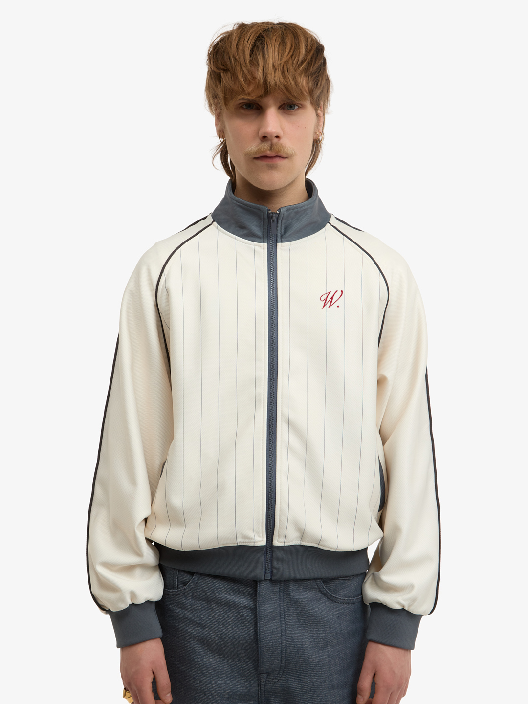 La veste à rayures Detroit beige