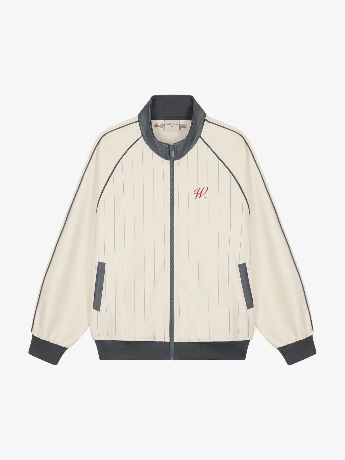 La veste à rayures Detroit beige