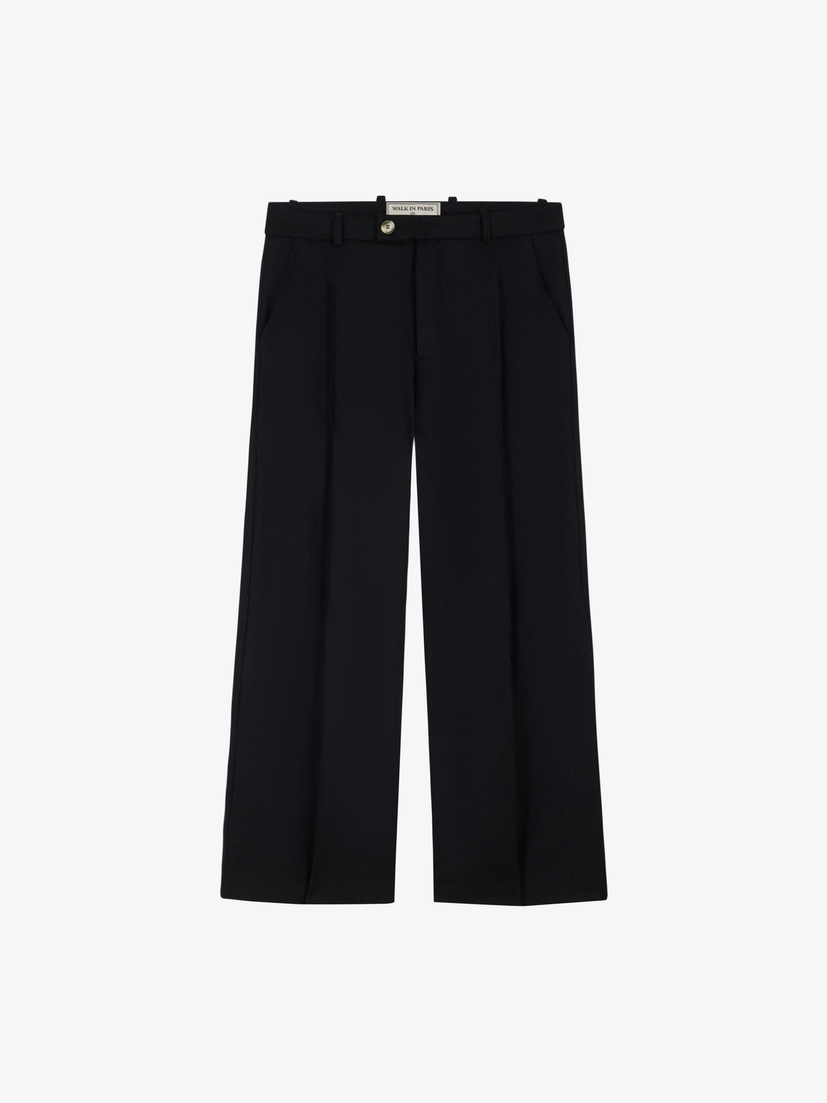 Le pantalon flare en laine noir