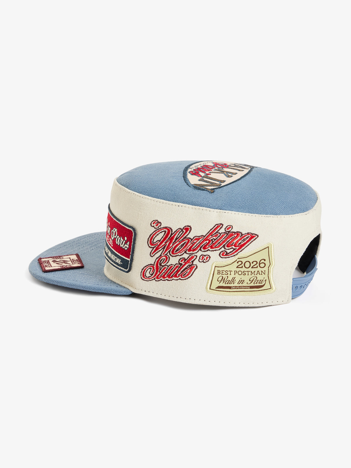La casquette du Messager à patch bleue