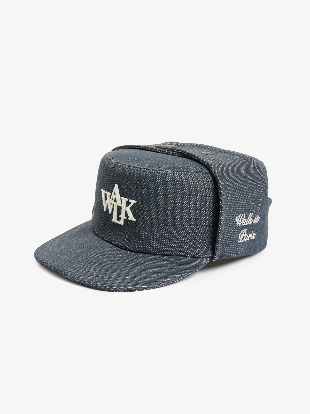 La casquette du postier en denim brut gris