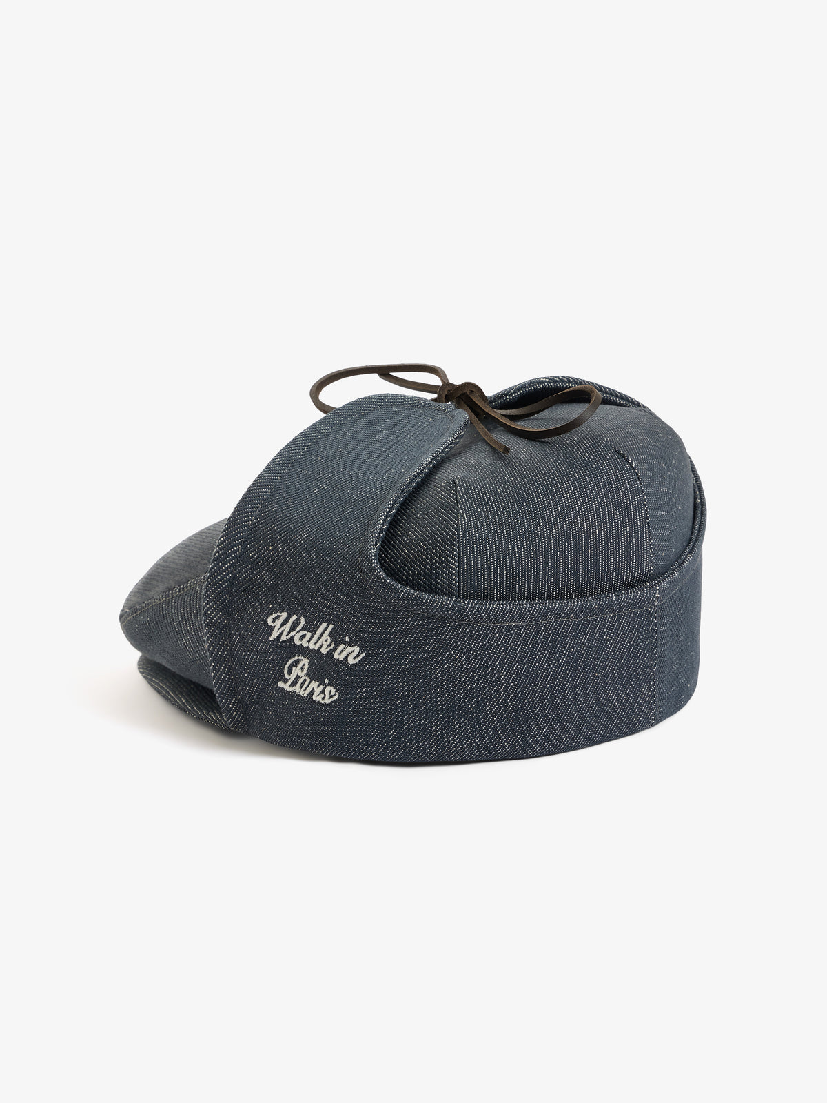 Le béret Sherlock en denim gris