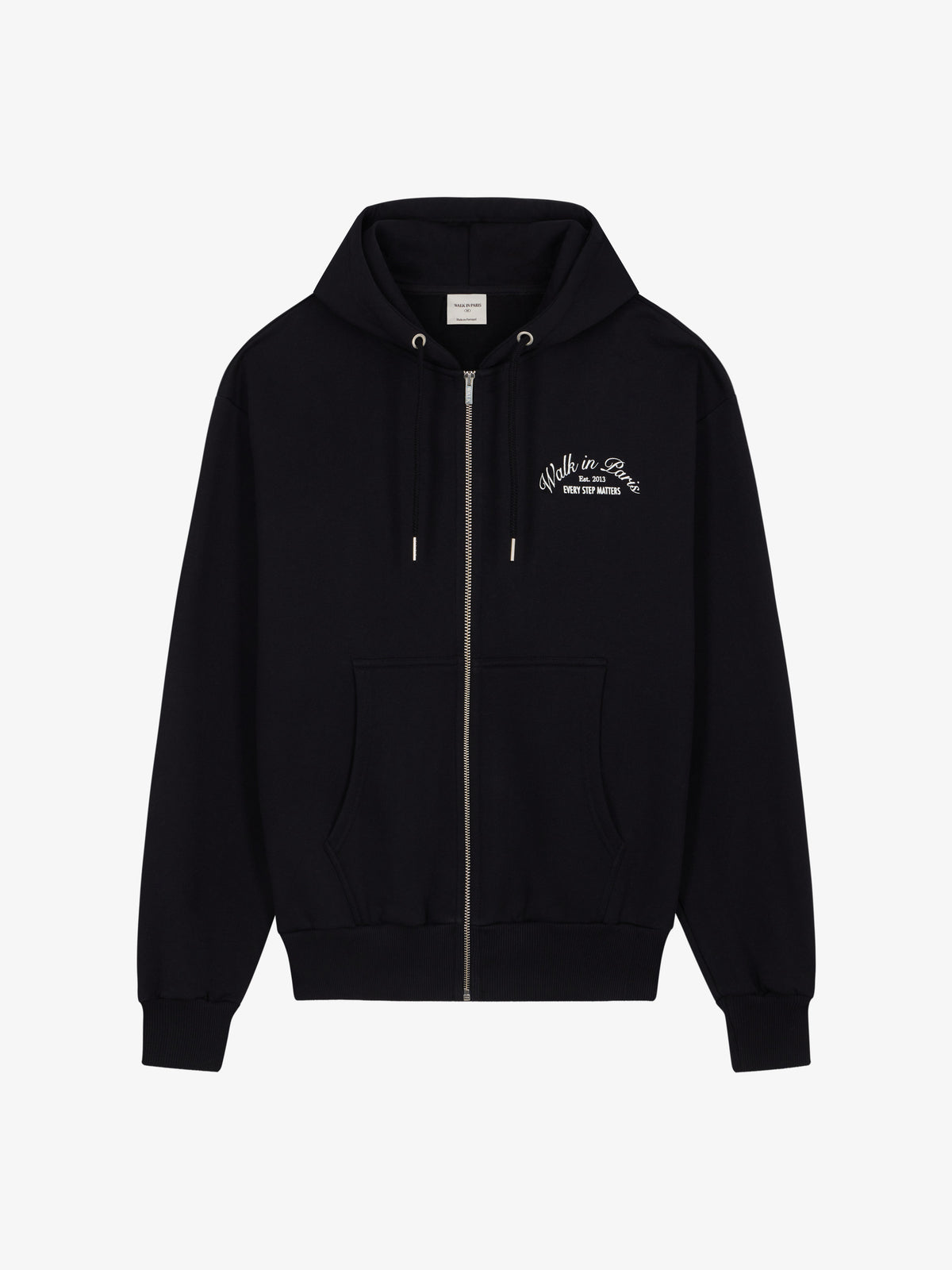 Le hoodie zippé Signature noir