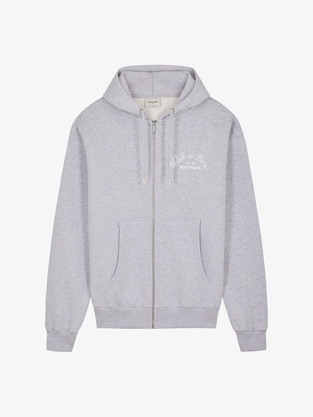 Le hoodie zippé Signature gris