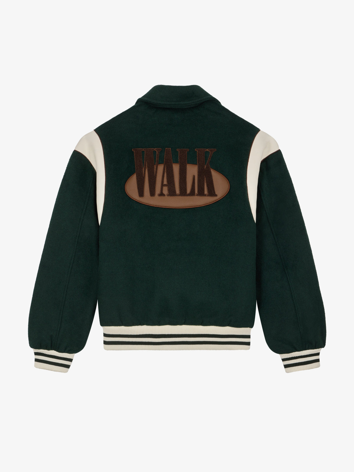 La Varsity Jacket en laine verte