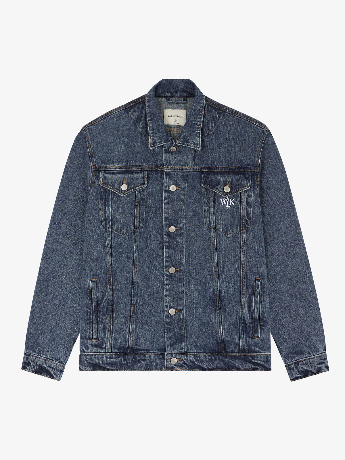 La veste en jean azur
