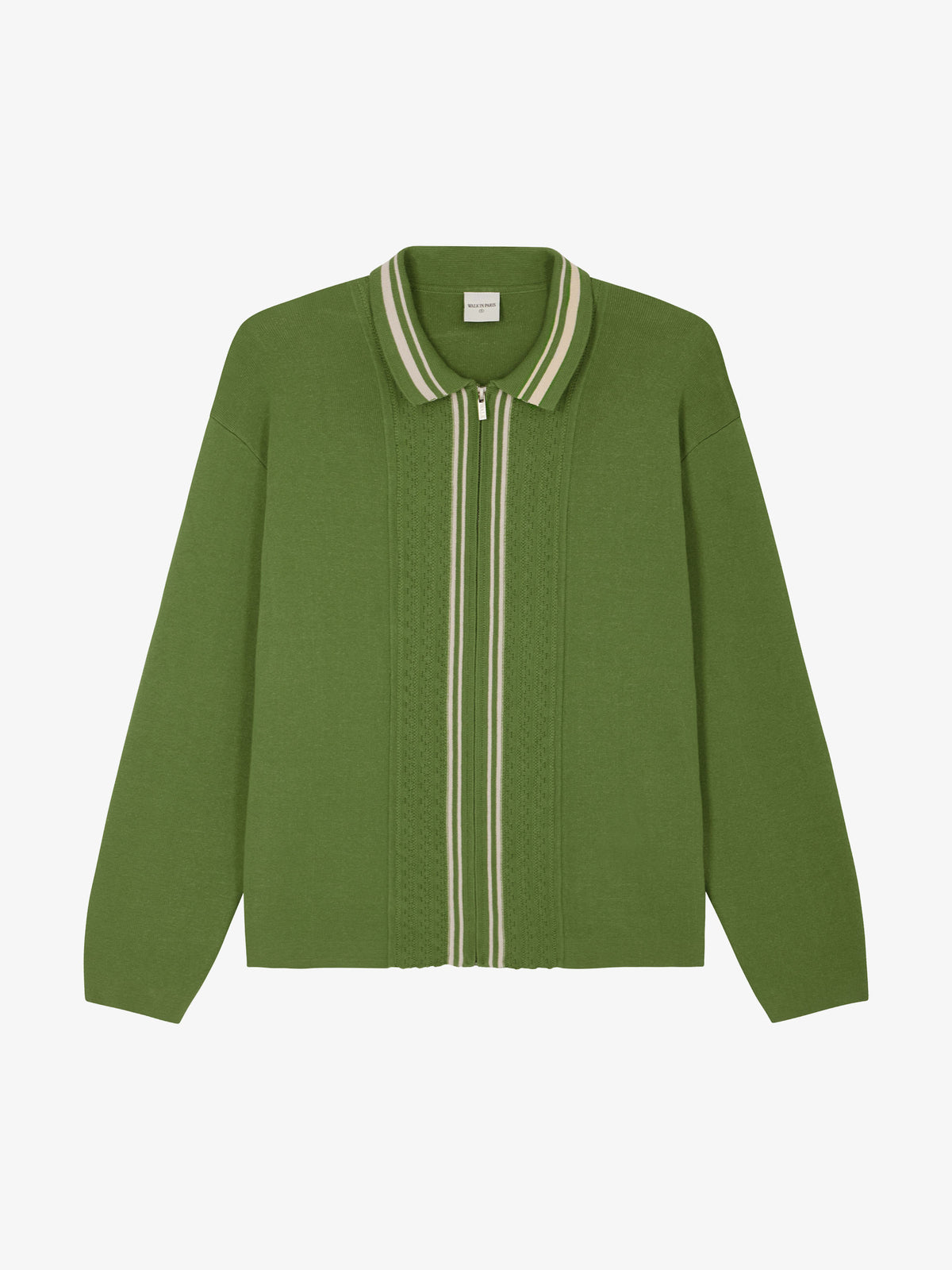 The emerald green knitted cardigan