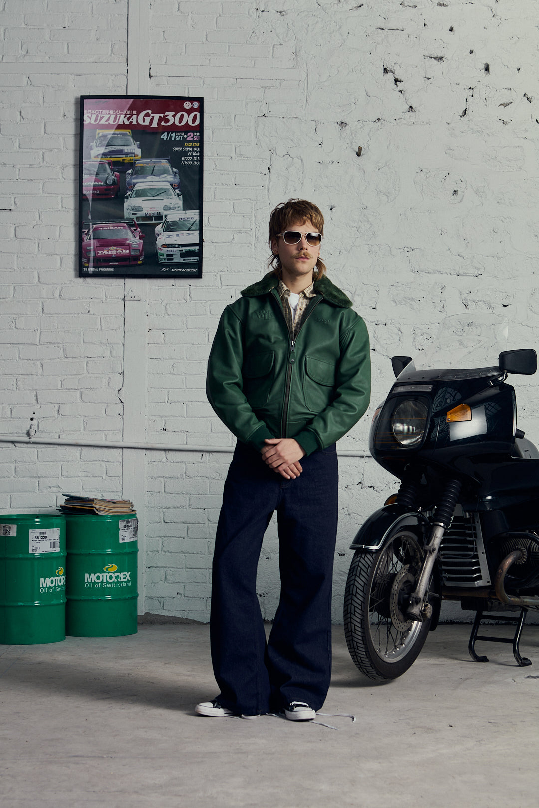Walk in Paris x Schott NYC ® - La flight jacket verte
