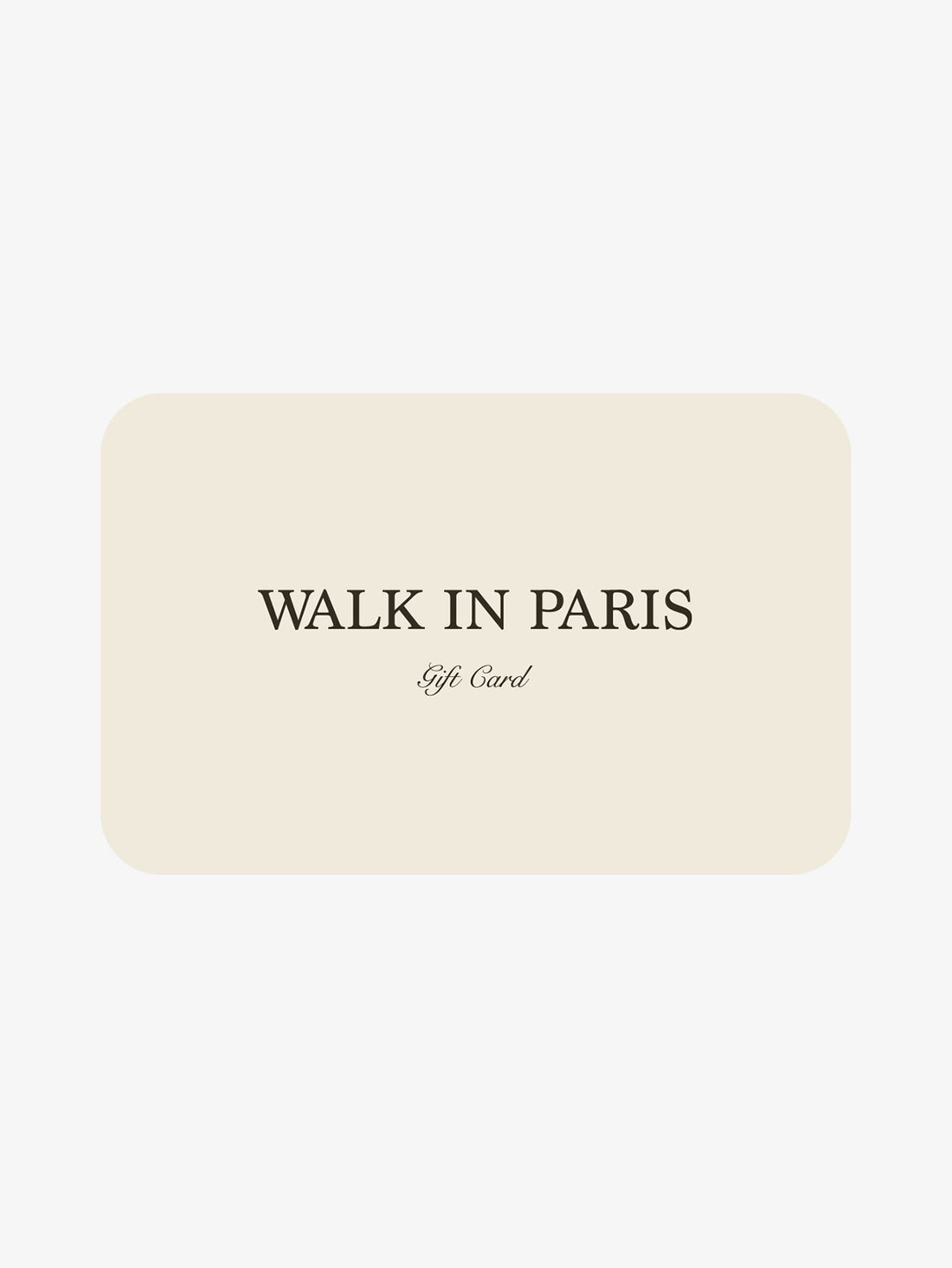 Carte-cadeau Walk in Paris