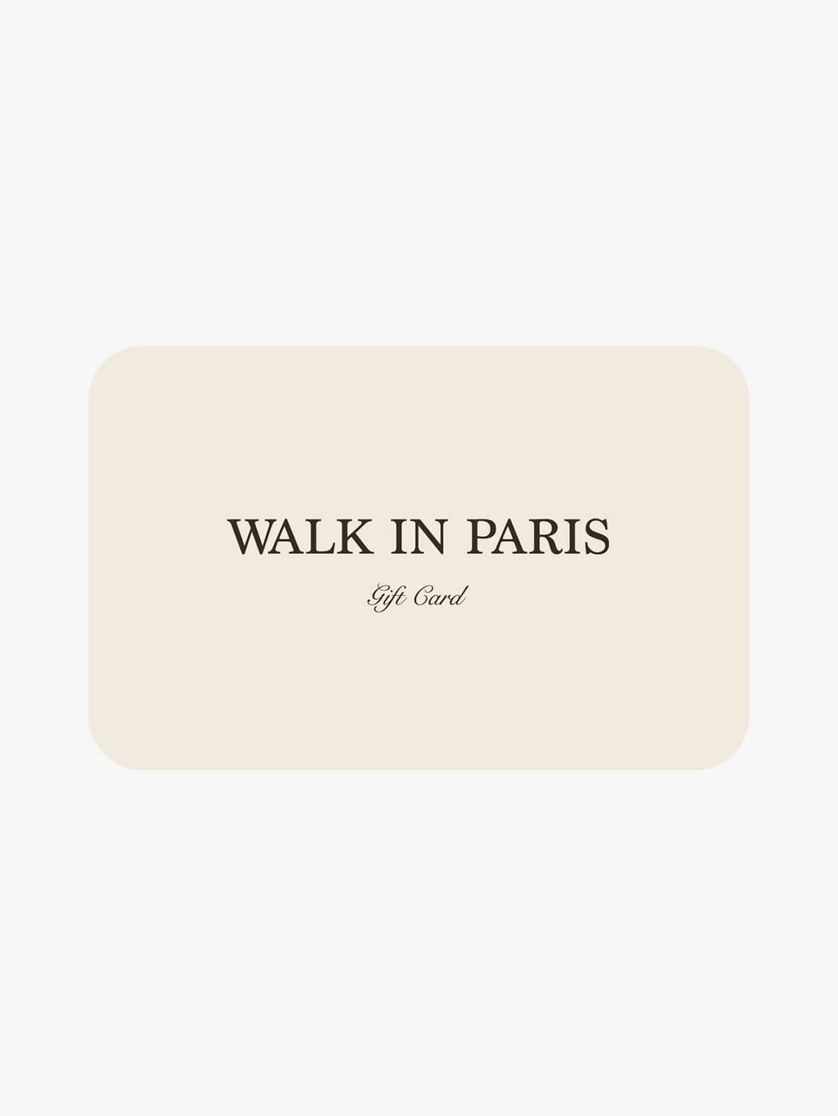 Carte-cadeau Walk in Paris