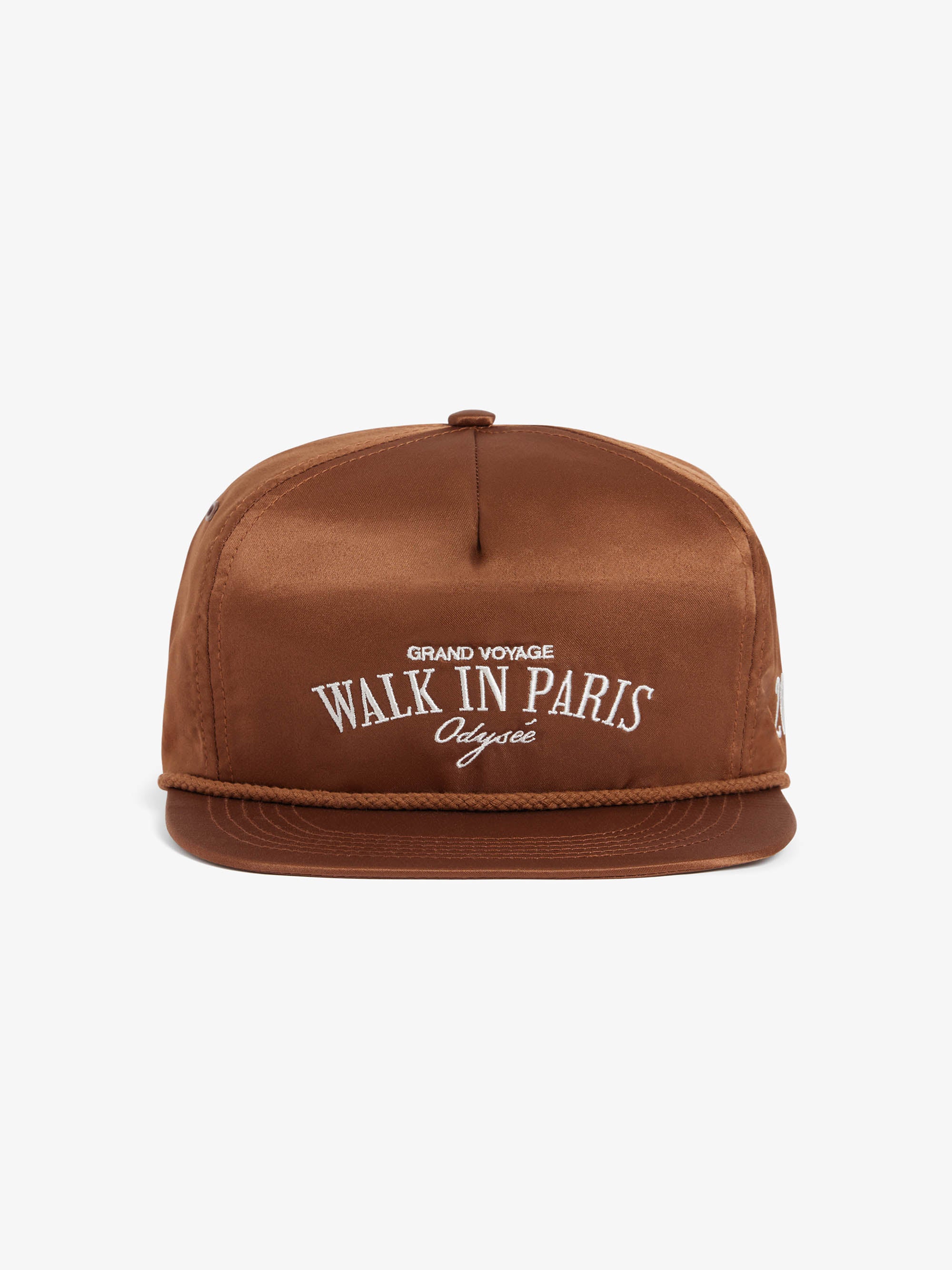 The Odyssey cap in brown satin 1