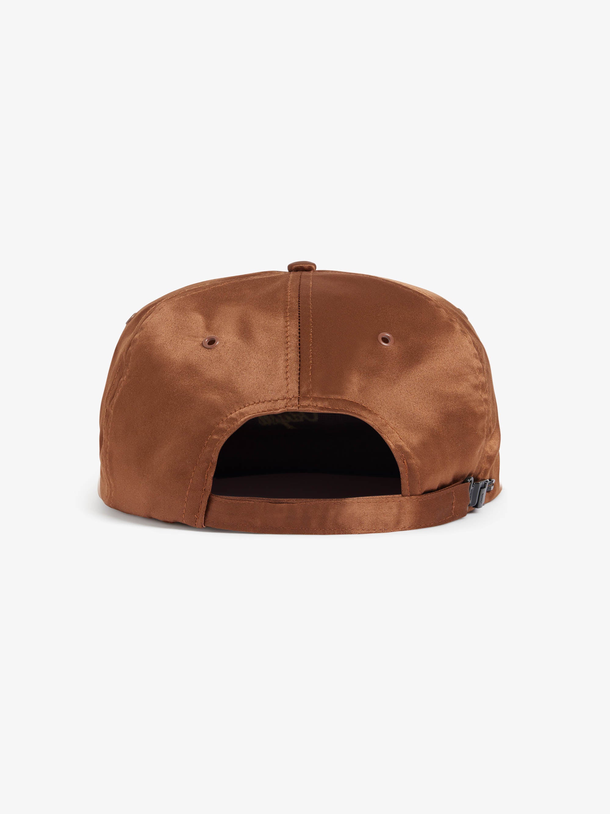 The Odyssey cap in brown satin 3