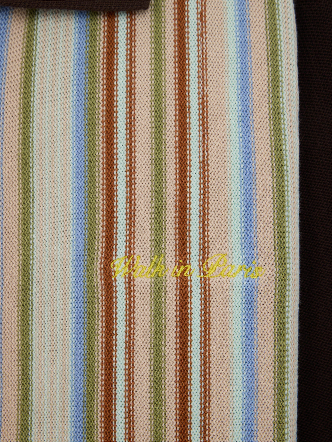 The brown striped cardigan