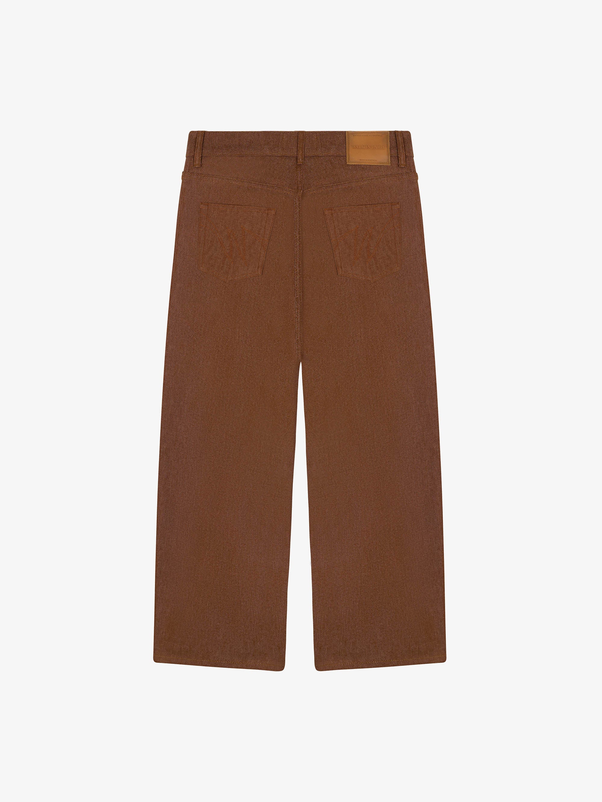 Le pantalon baggy en denim marron 2