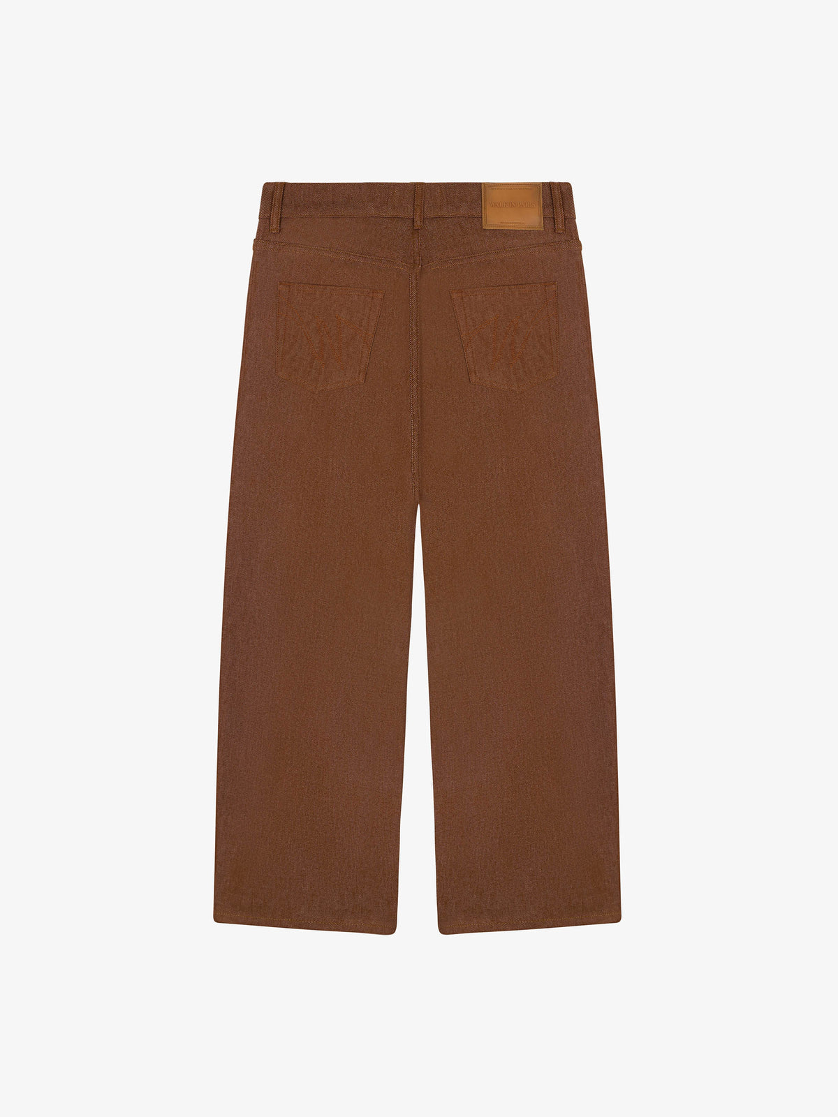 Le pantalon baggy en denim marron