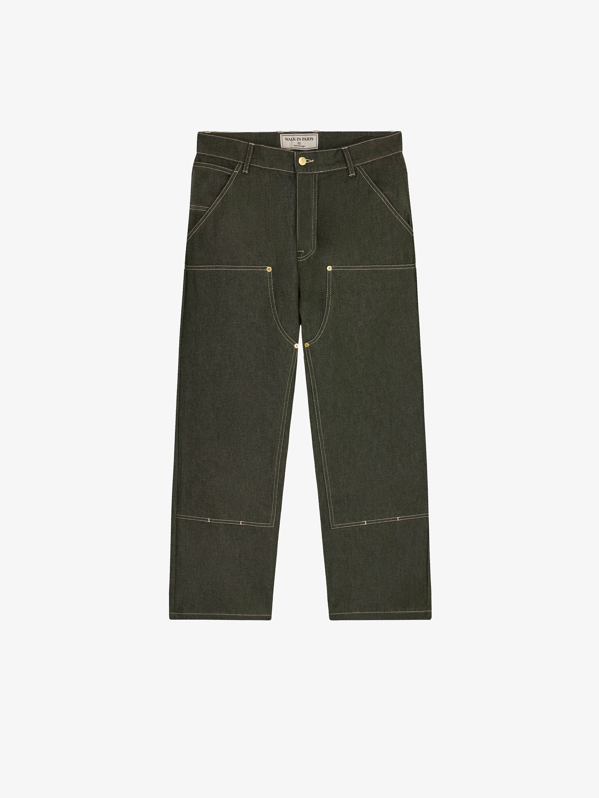 Le pantalon du menuisier en denim vert 1