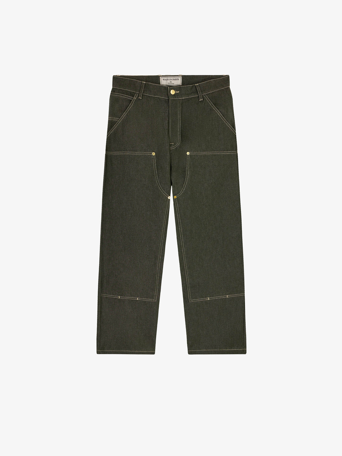 Le pantalon du menuisier en denim vert