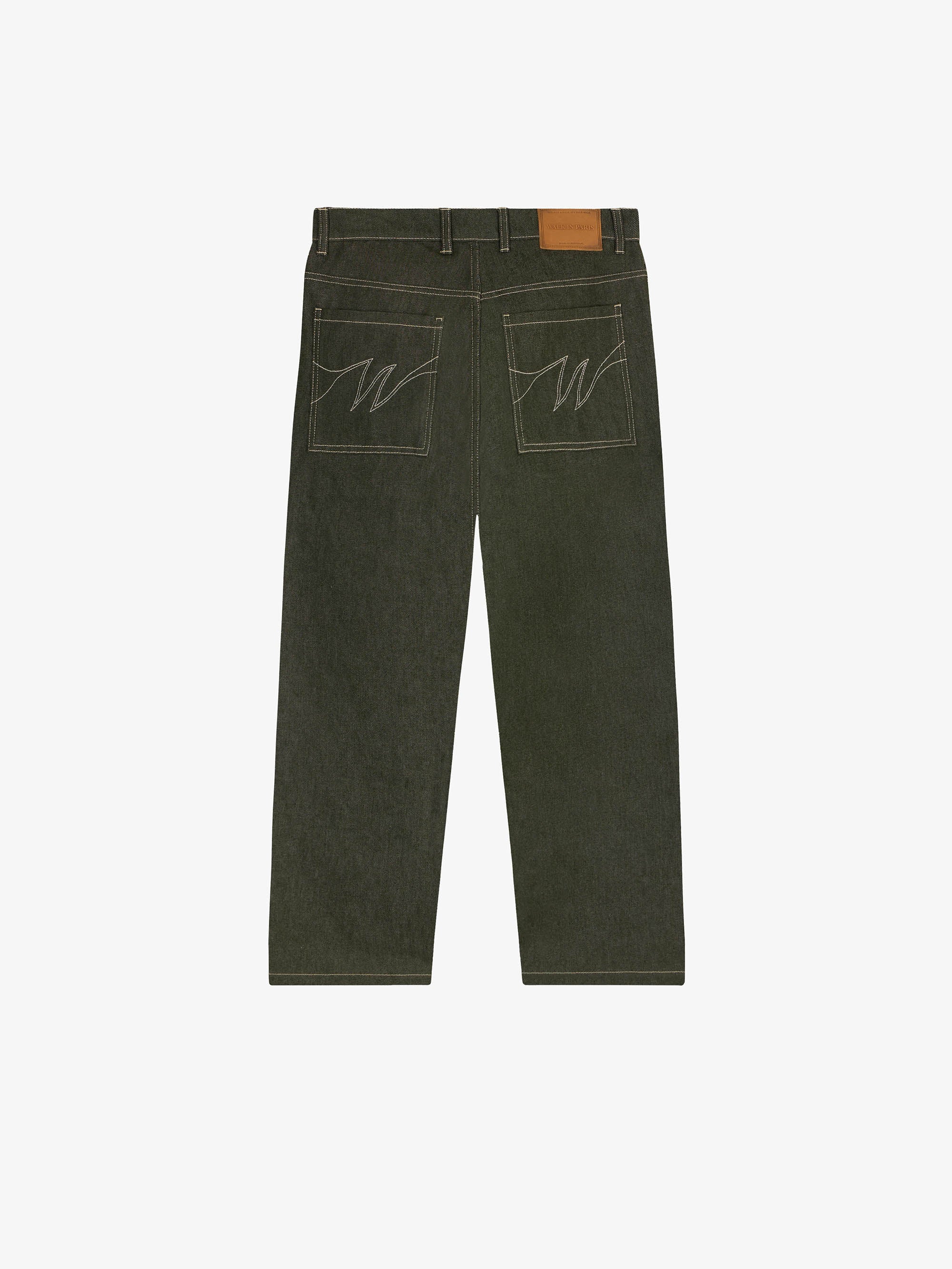 Le pantalon du menuisier en denim vert 2