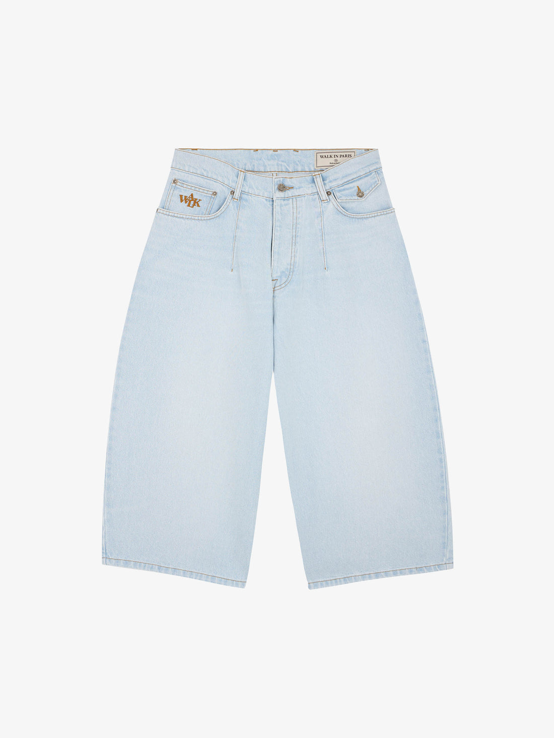 Le short ballon en denim clair délavé